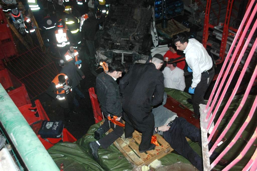 צפו: הרכב עף באויר ונחת בחצר מפעל קוקה קולה