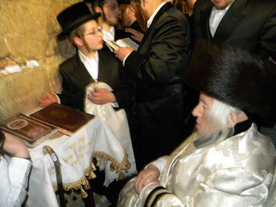 תמונות-חג: האדמו"ר מקאליב בכותל