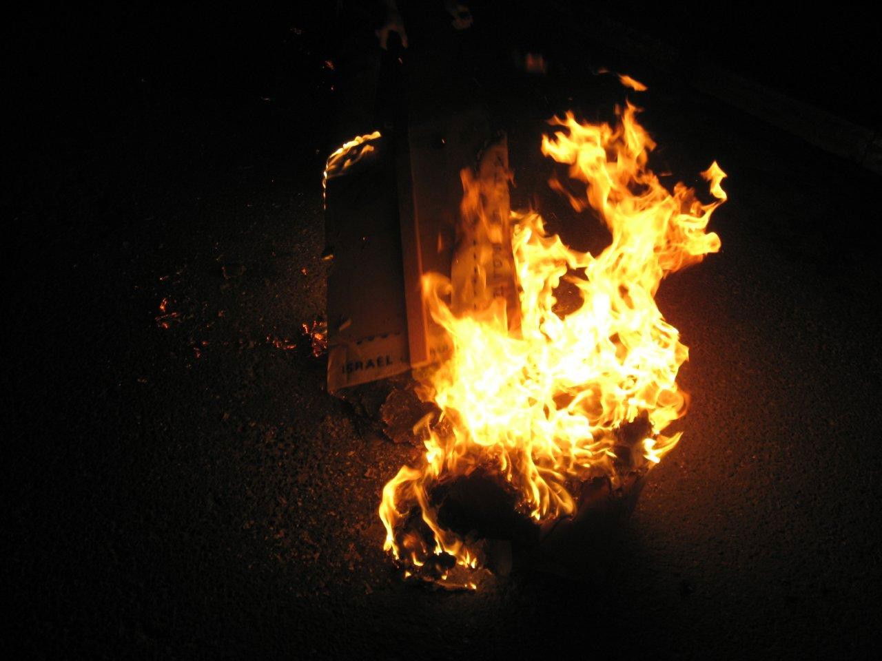 ימי הצתה: חרדים בי-ם שרפו את הרצל