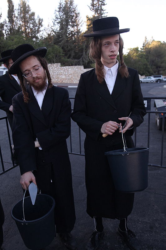 חרדים עלו לקברו של הרצל, אבל לא בשביל להניח זר