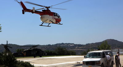 פינוי במסוק (צילום ארכיון: פלאש 90)