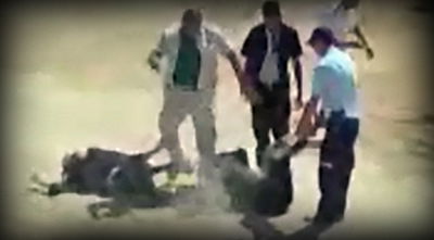 תיעוד מטלטל: מאבטחים מכים חרדים באכזריות