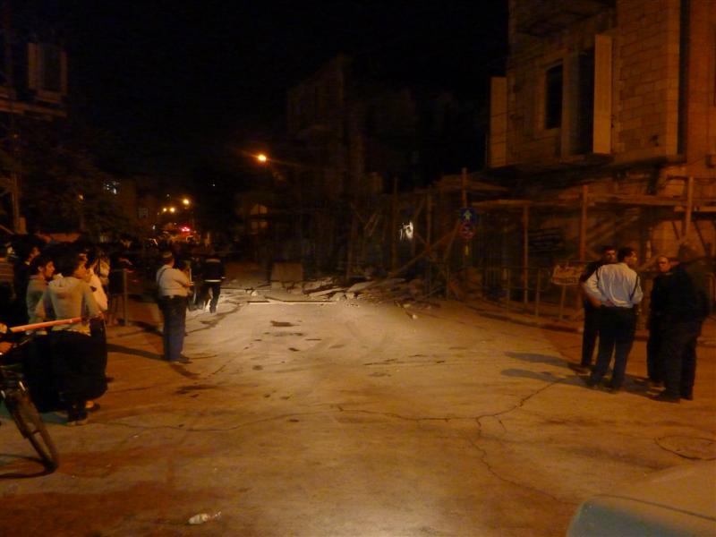 חורבן בירושלים: בניין קרס באישון לילה - וידאו ותמונות