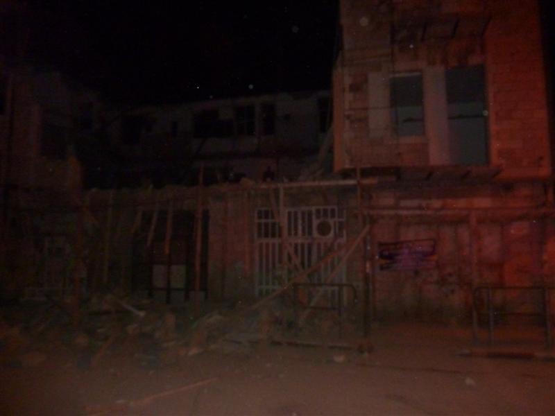 חורבן בירושלים: בניין קרס באישון לילה - וידאו ותמונות