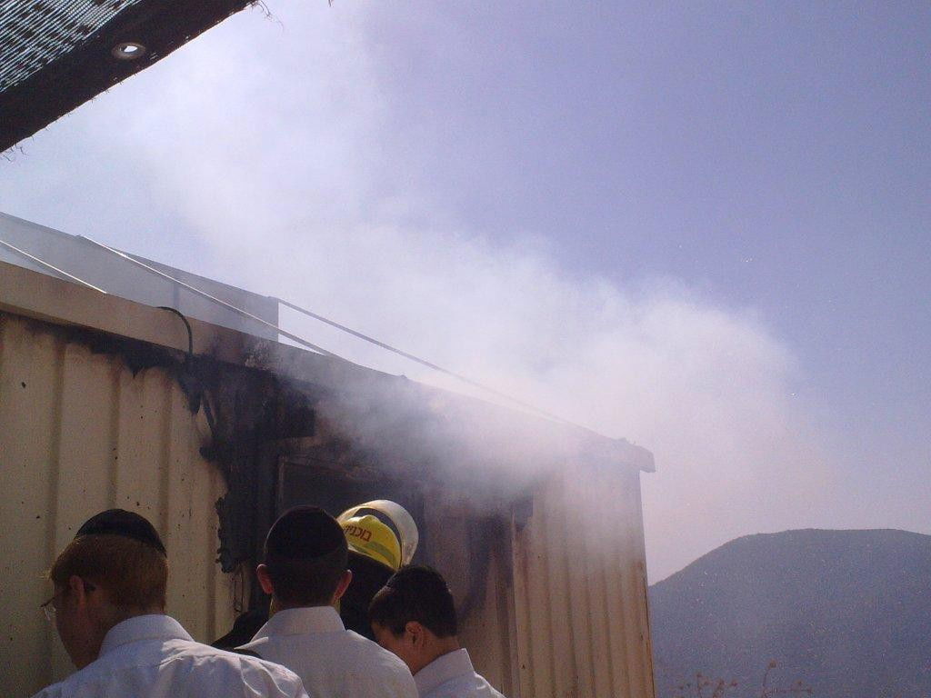 צפת: שריפה בקראוון של ארגון חסד