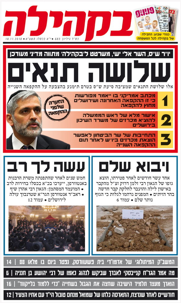 בשערי השבועונים: ההימנעות של ש"ס