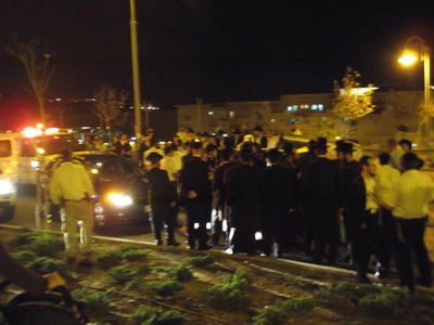 רכב התהפך בביתר עלית, הנוסעים יצאו ללא פגע