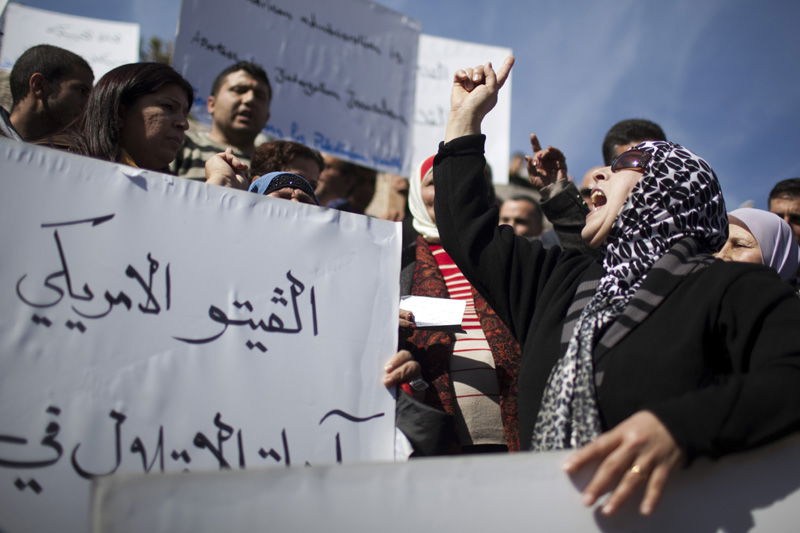 בעזה הפגינו נגד קדאפי