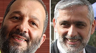 לחצו ידיים. דרעי וישי (צילומים: פלאש 90)