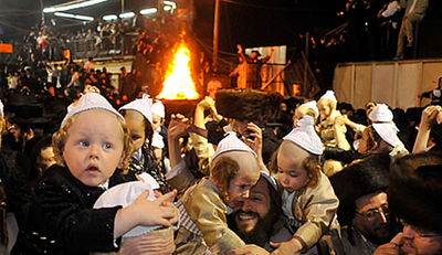 חוגגים במירון. עכשיו, גם הכהנים יכולים (פלאש 90)