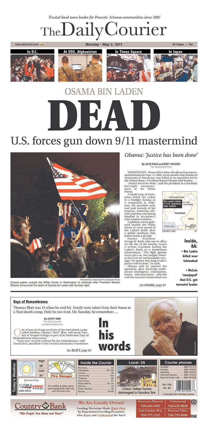 העולם חוגג: צפו ב-100 שערי עיתונים