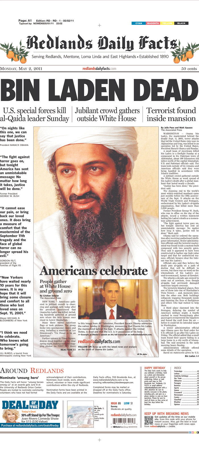 העולם חוגג: צפו ב-100 שערי עיתונים