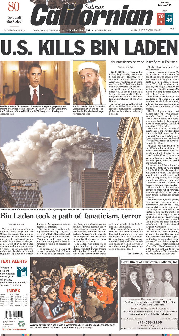 העולם חוגג: צפו ב-100 שערי עיתונים