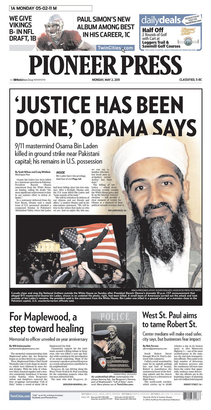 העולם חוגג: צפו ב-100 שערי עיתונים