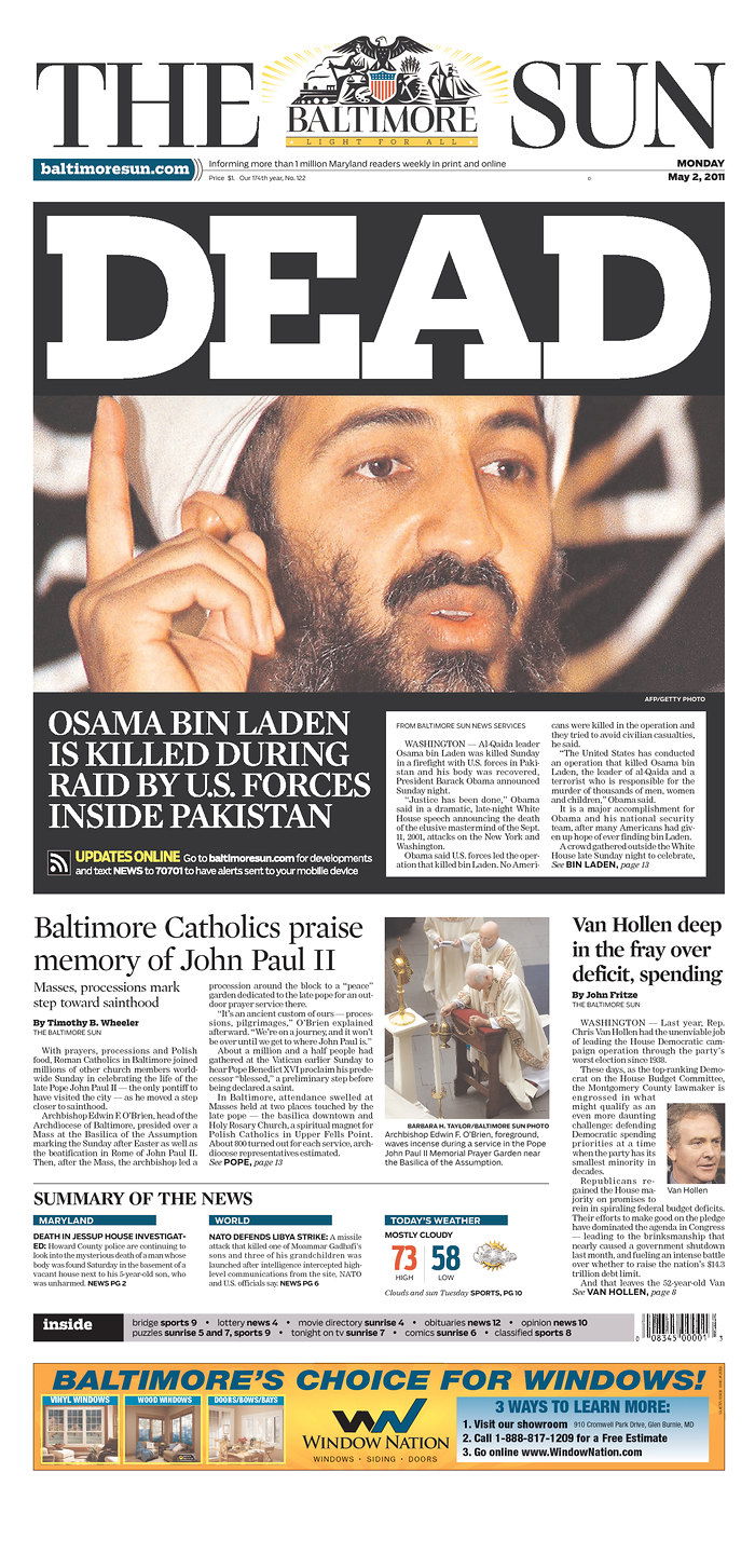 העולם חוגג: צפו ב-100 שערי עיתונים