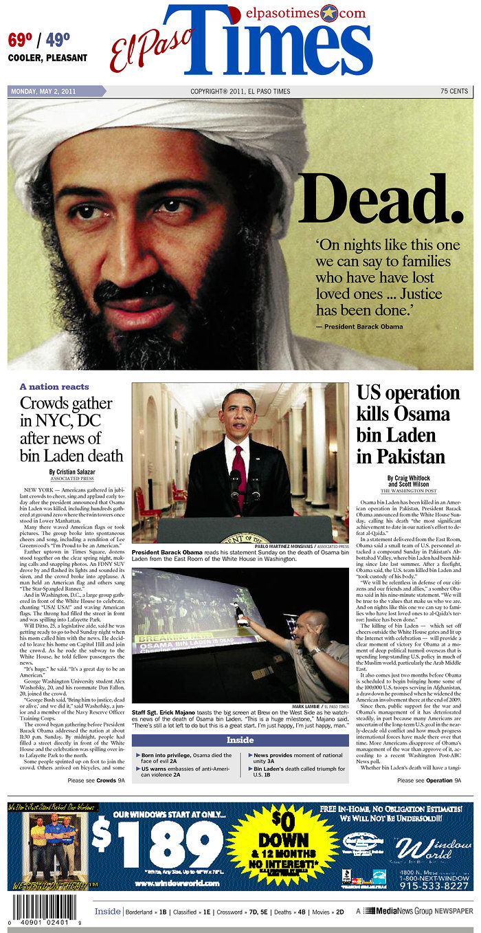 העולם חוגג: צפו ב-100 שערי עיתונים