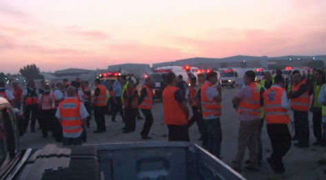 "המטוס נחת, ברוך השם!", קראו המתנדבים בהתלהבות