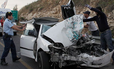 זירת התאונה.