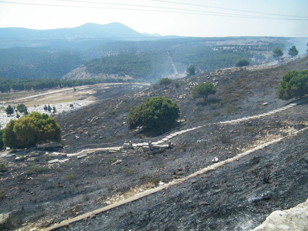 בהלה בצפת: שריפה סמוך לציון האר"י