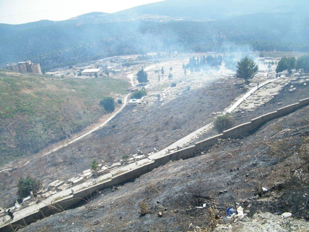בהלה בצפת: שריפה סמוך לציון האר"י