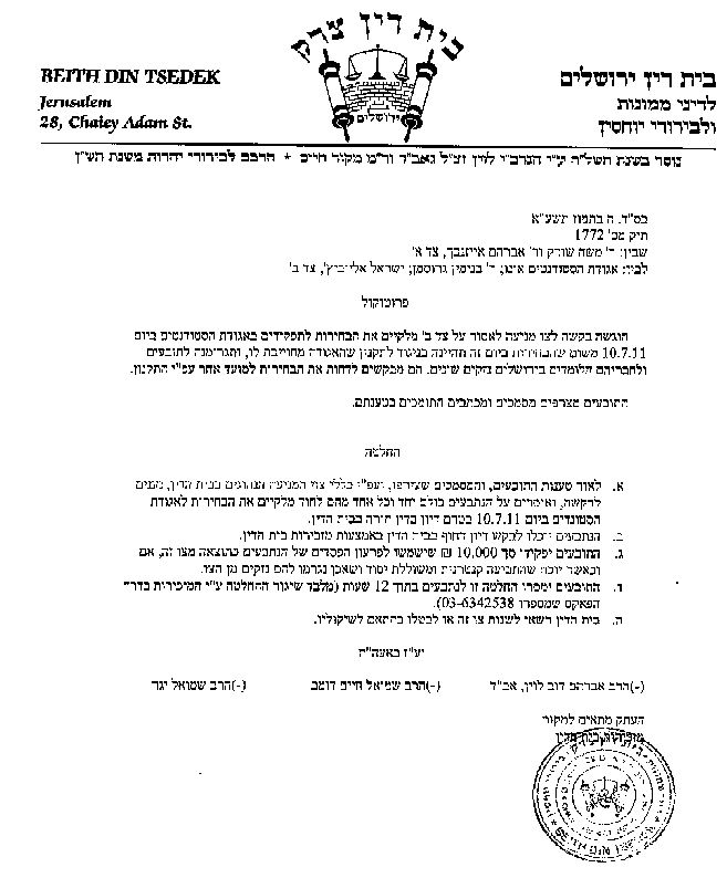 סערה בקמפוס החרדי: צו מניעה לבחירות