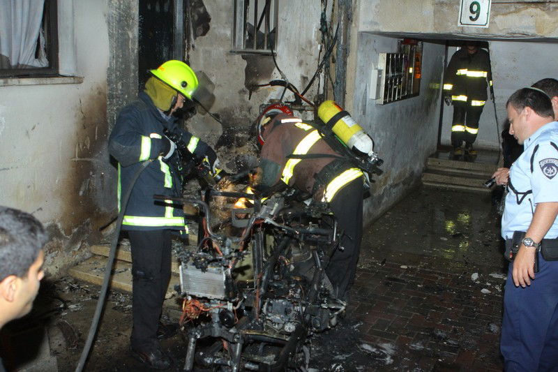 אופנוע הוצת בבני-ברק, חמישה נפגעו