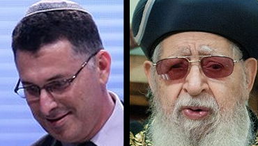 הגר"ע יוסף וגדעון סער (צילומים: פלאש 90)