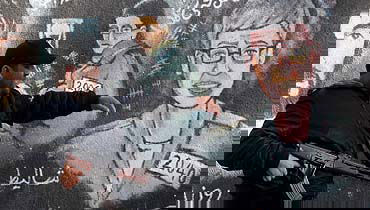 איור של גלעד שליט בשבי