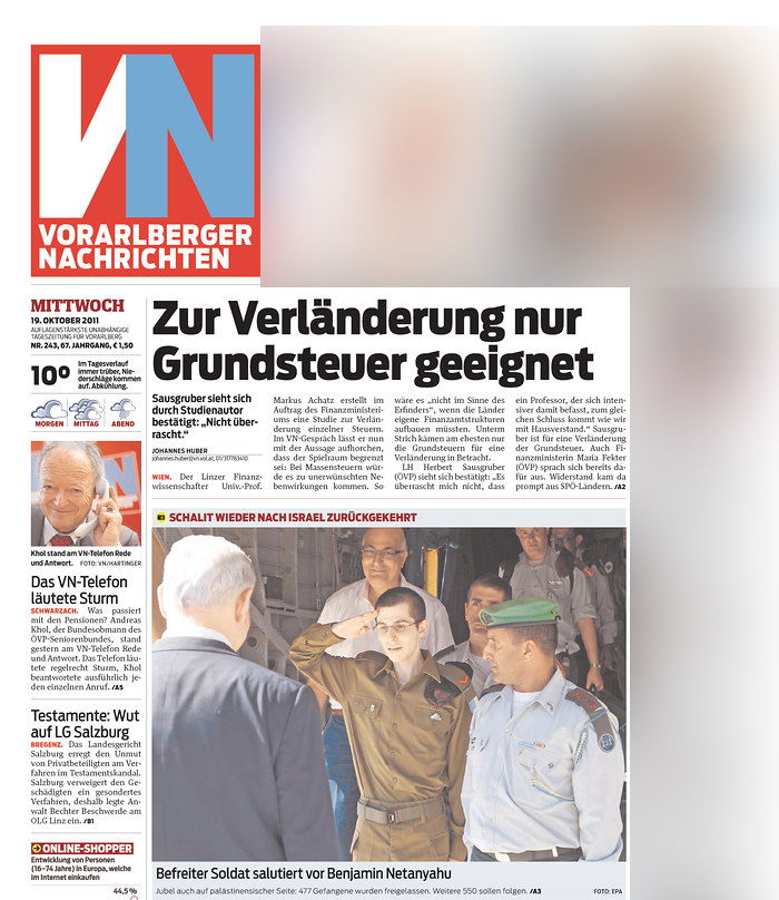 גלעד שליט כבש את כותרות העיתונים הגדולים בעולם ● מיוחד