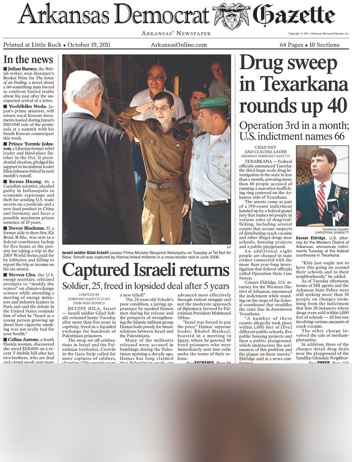 גלעד שליט כבש את כותרות העיתונים הגדולים בעולם ● מיוחד