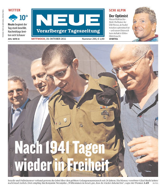 גלעד שליט כבש את כותרות העיתונים הגדולים בעולם ● מיוחד