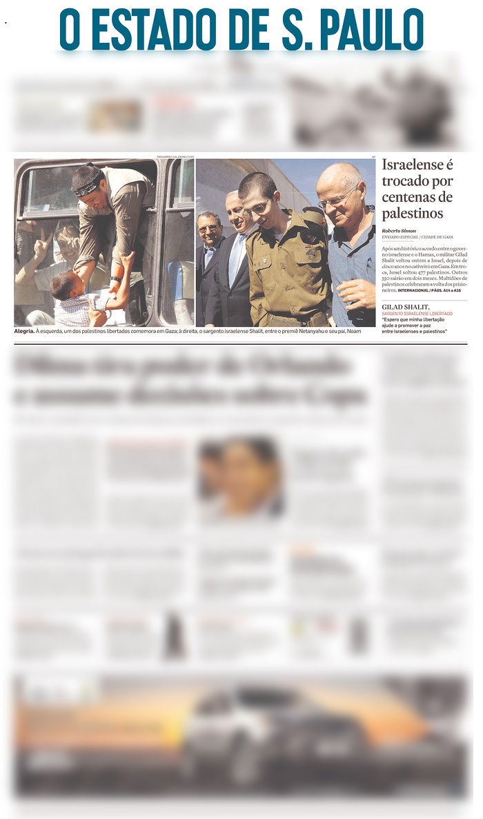 גלעד שליט כבש את כותרות העיתונים הגדולים בעולם ● מיוחד