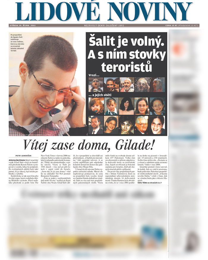 גלעד שליט כבש את כותרות העיתונים הגדולים בעולם ● מיוחד