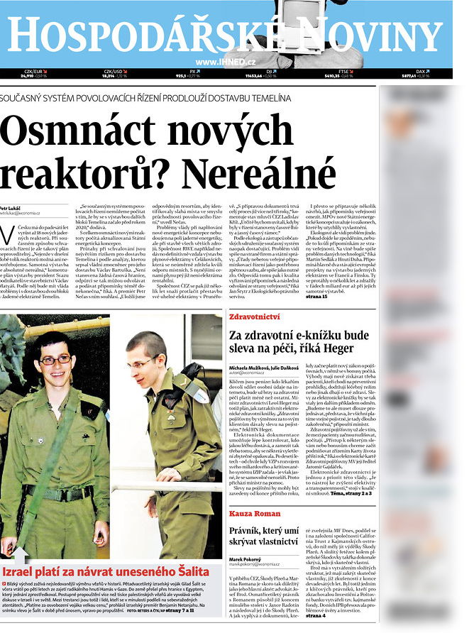 גלעד שליט כבש את כותרות העיתונים הגדולים בעולם ● מיוחד