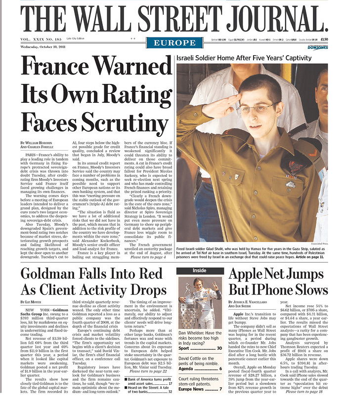 גלעד שליט כבש את כותרות העיתונים הגדולים בעולם ● מיוחד