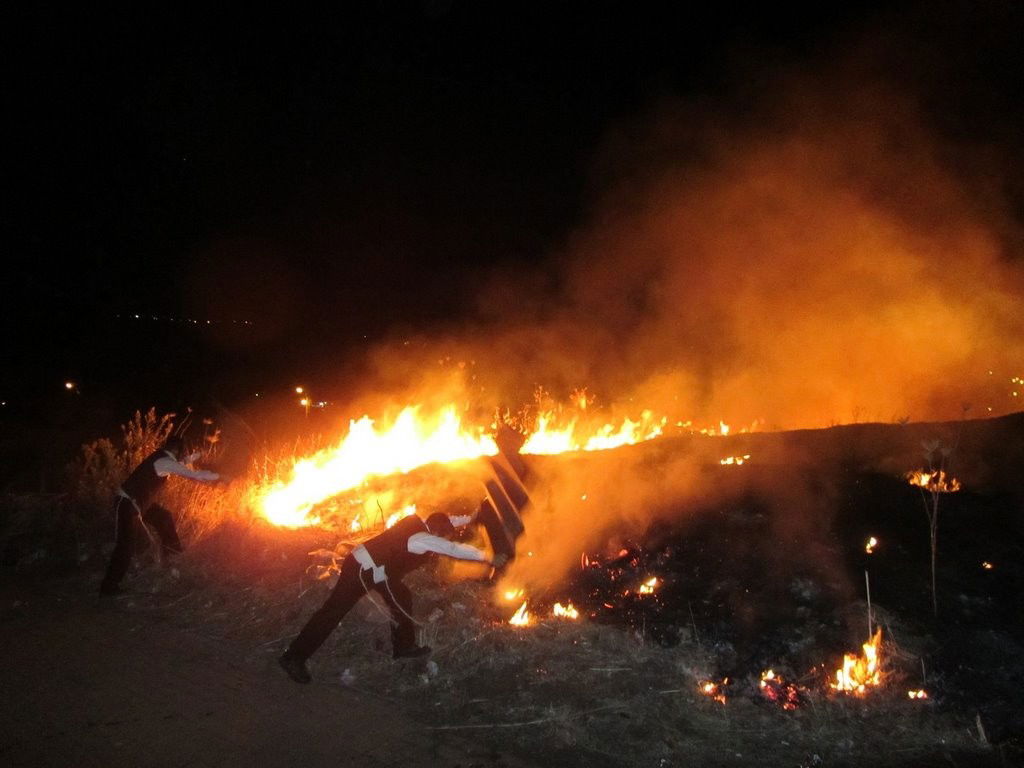 יבניאל: תושבים השתלטו על שריפת ענק