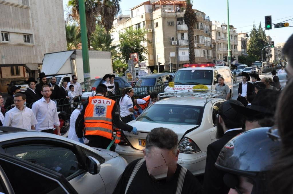 תאונת שרשרת בעיר בני-ברק; 7 נפגעים