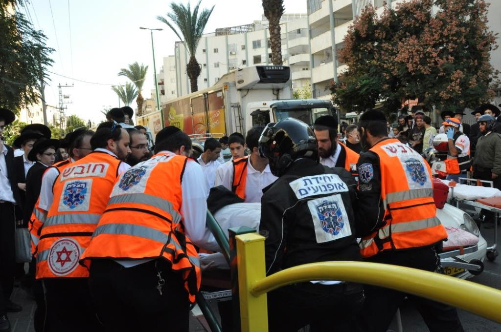 תאונת שרשרת בעיר בני-ברק; 7 נפגעים