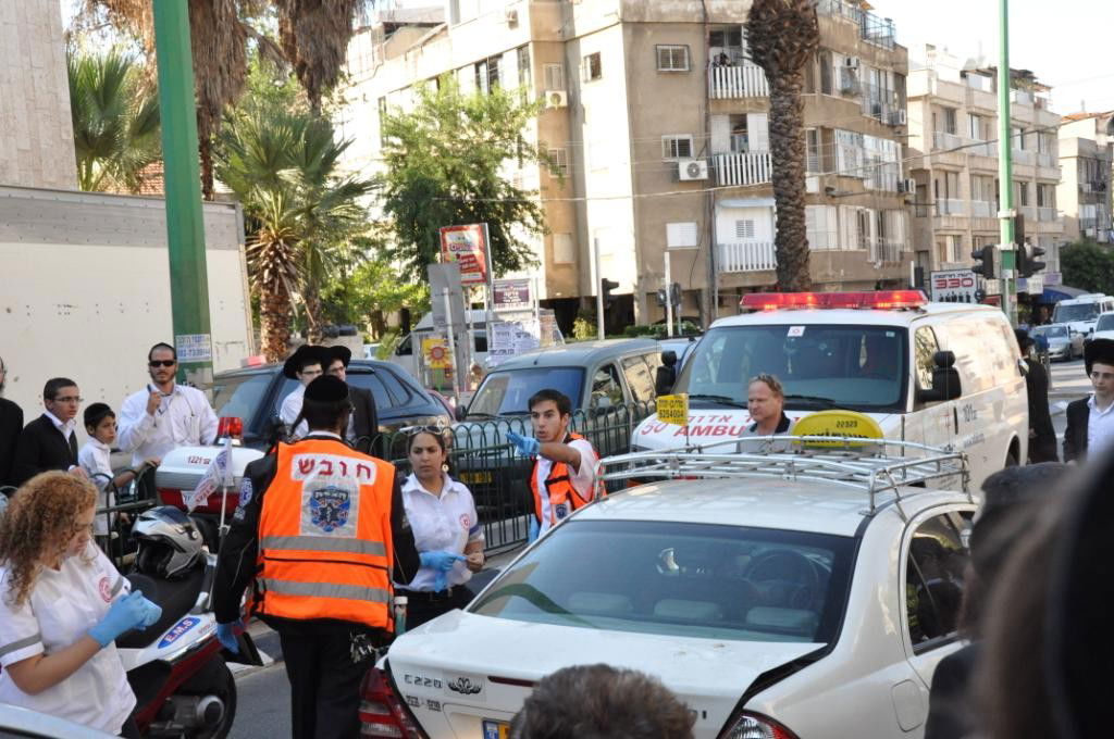 תאונת שרשרת בעיר בני-ברק; 7 נפגעים