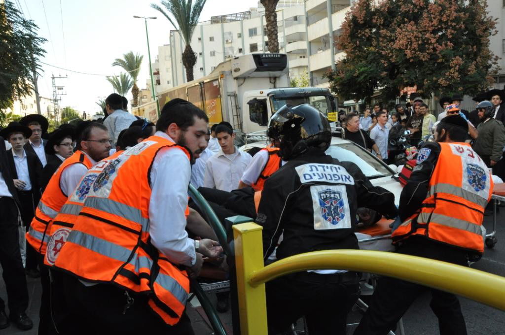 תאונת שרשרת בעיר בני-ברק; 7 נפגעים