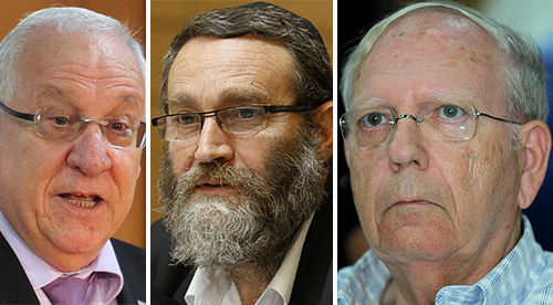 הלוי, גפני וריבלין (צילומים: פלאש 90)