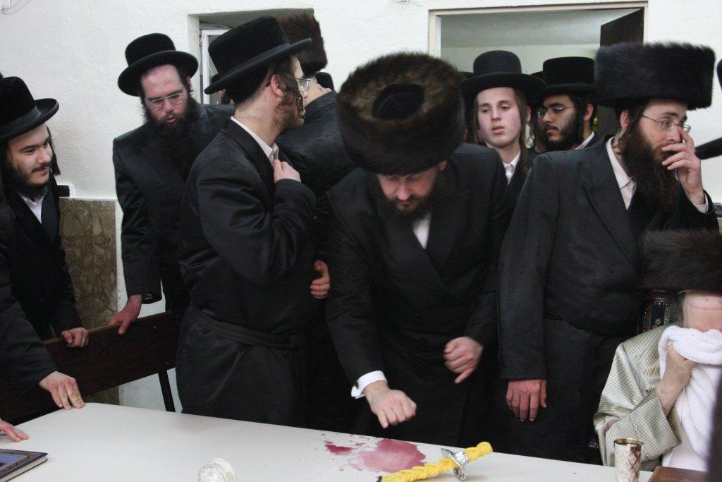 צפו בגלריה: מוצאי שבת בבית מדרשו של האדמו"ר מלעלוב ארה"ב