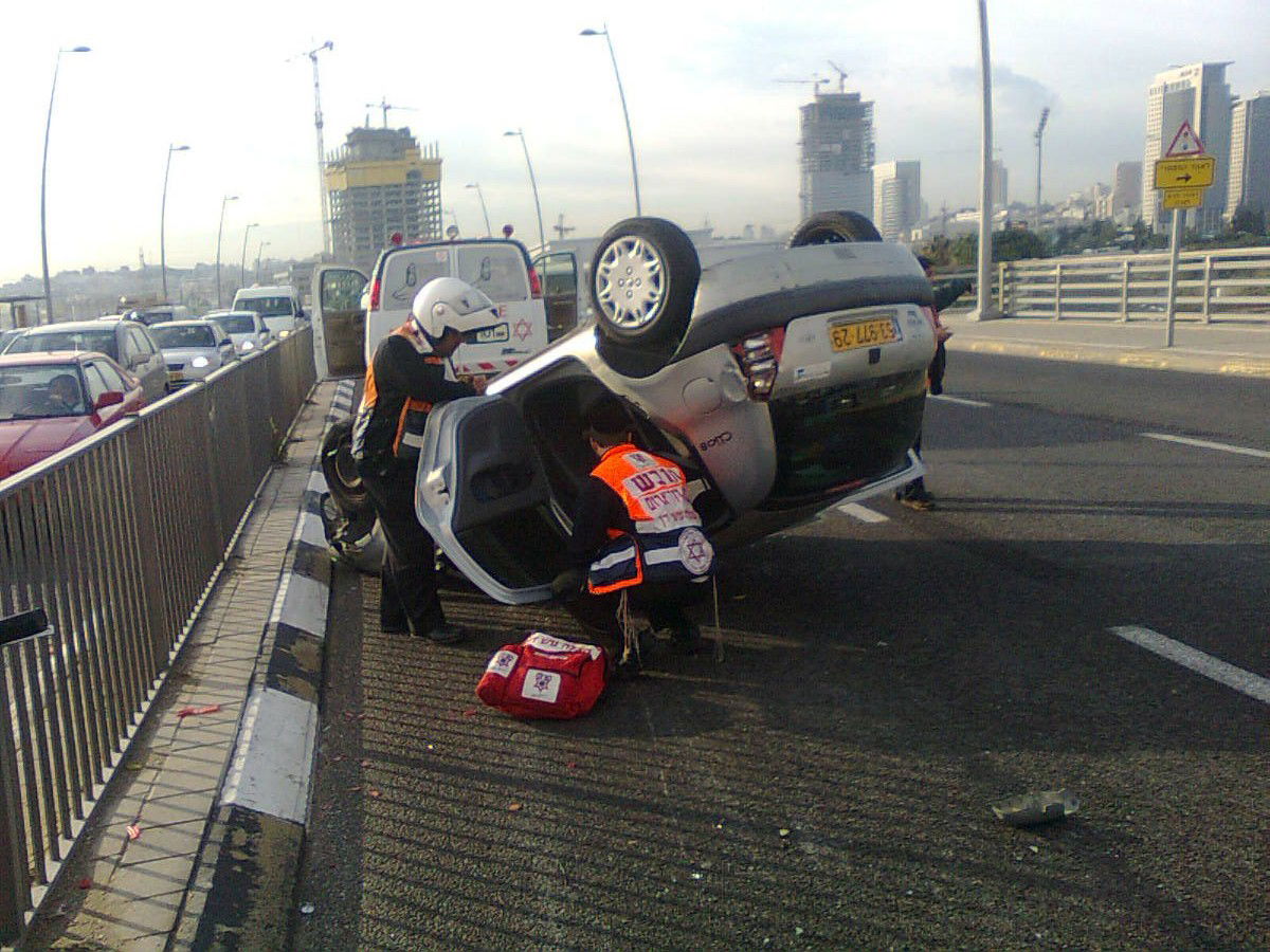 תאונה קשה: אוטובוס התנגש ברכב