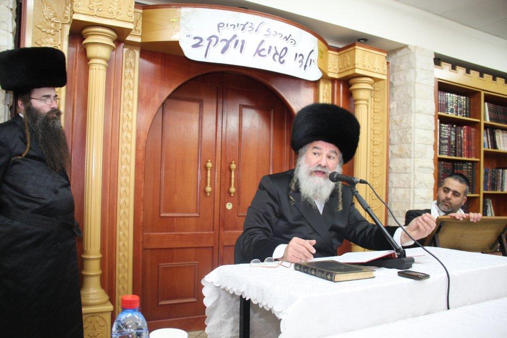 האדמו"ר מאשלג נשא דברי חיזוק באשדוד