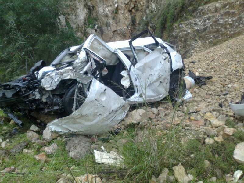 אסון: רכב נחת לתהום, הנהגת נהרגה