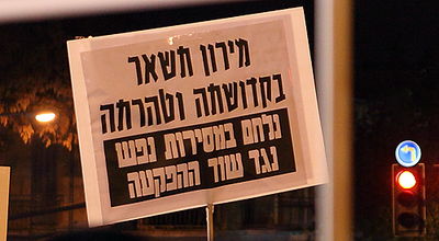 הפגנה נגד ההפקעה במירון