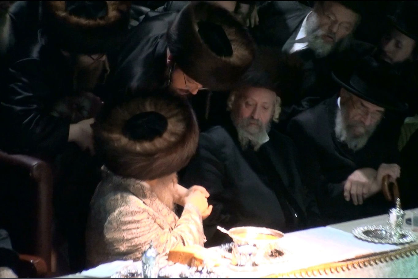 האדמו"ר מסאטמר ובן האדמו"ר מבעלזא צילום דובי קורן