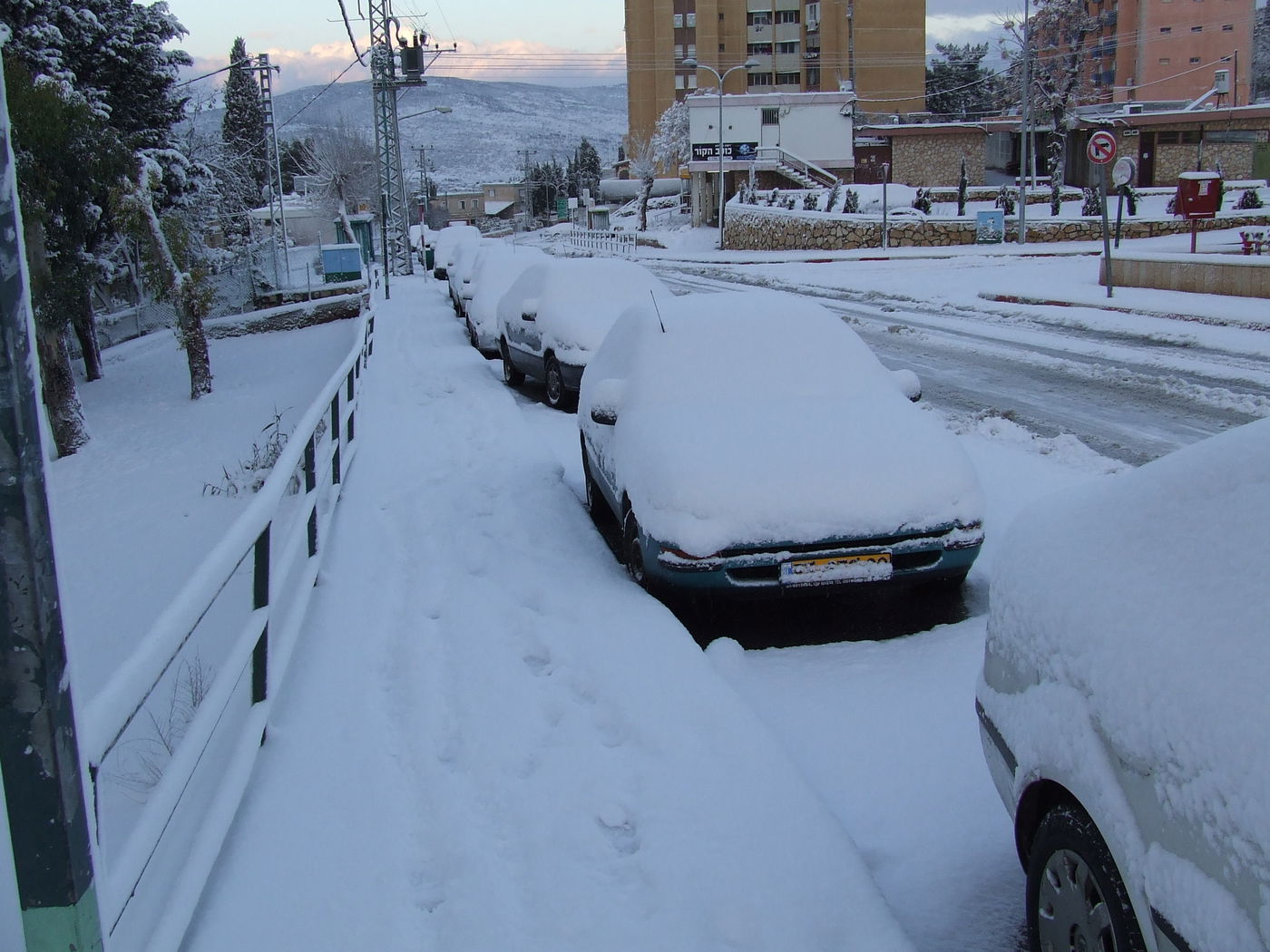 שלג בצפת (צילום: דן דן)