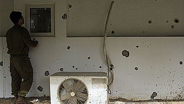 בית בדרום לאחר פגיעה