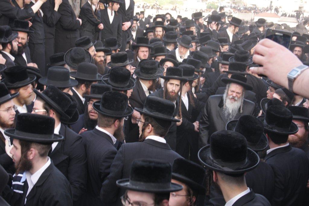 תיעוד ענק: גדולי ישראל בהלווית האדמו"ר מויז'ניץ